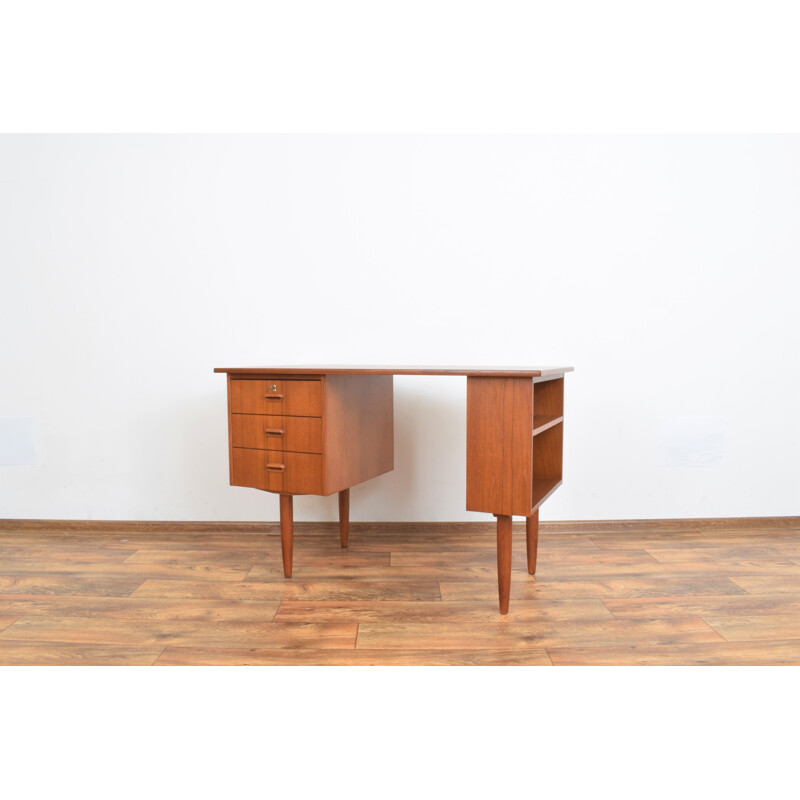 Vintage Deens teakhouten bureau, 1960