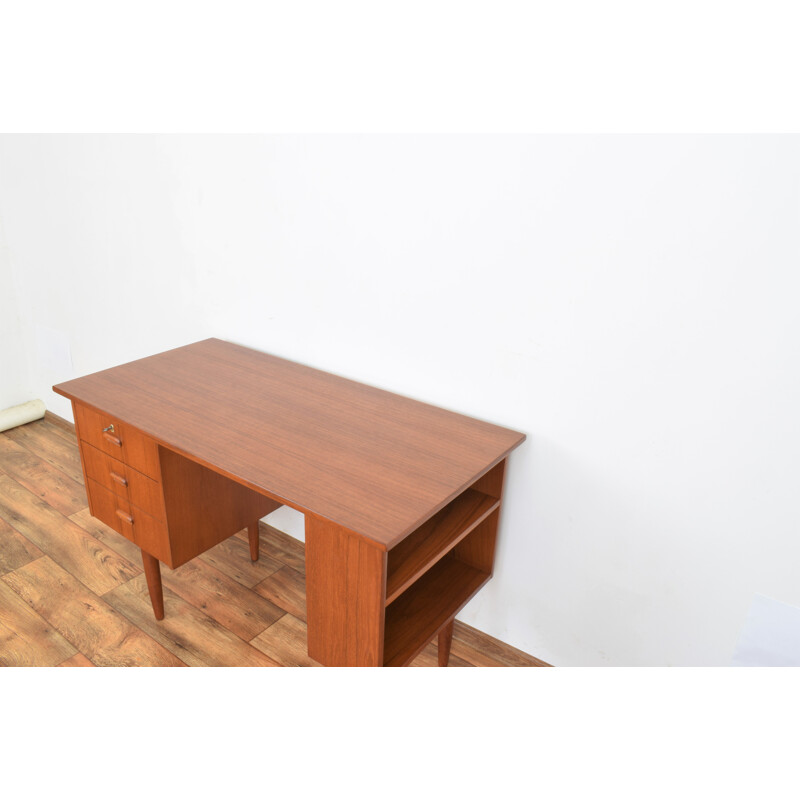 Vintage Deens teakhouten bureau, 1960