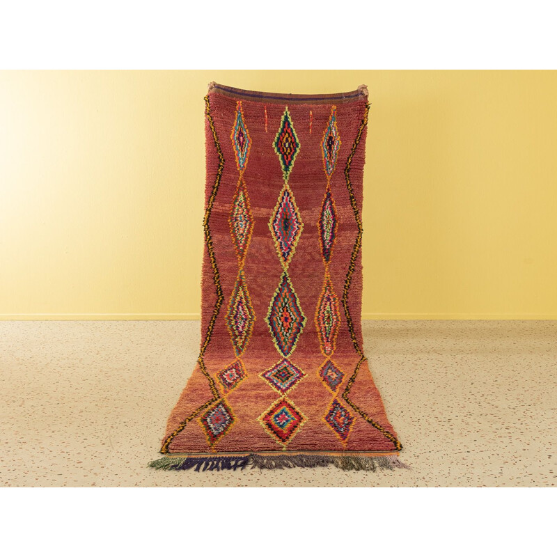 Vintage Berber carpet boujad in wool, Morocco