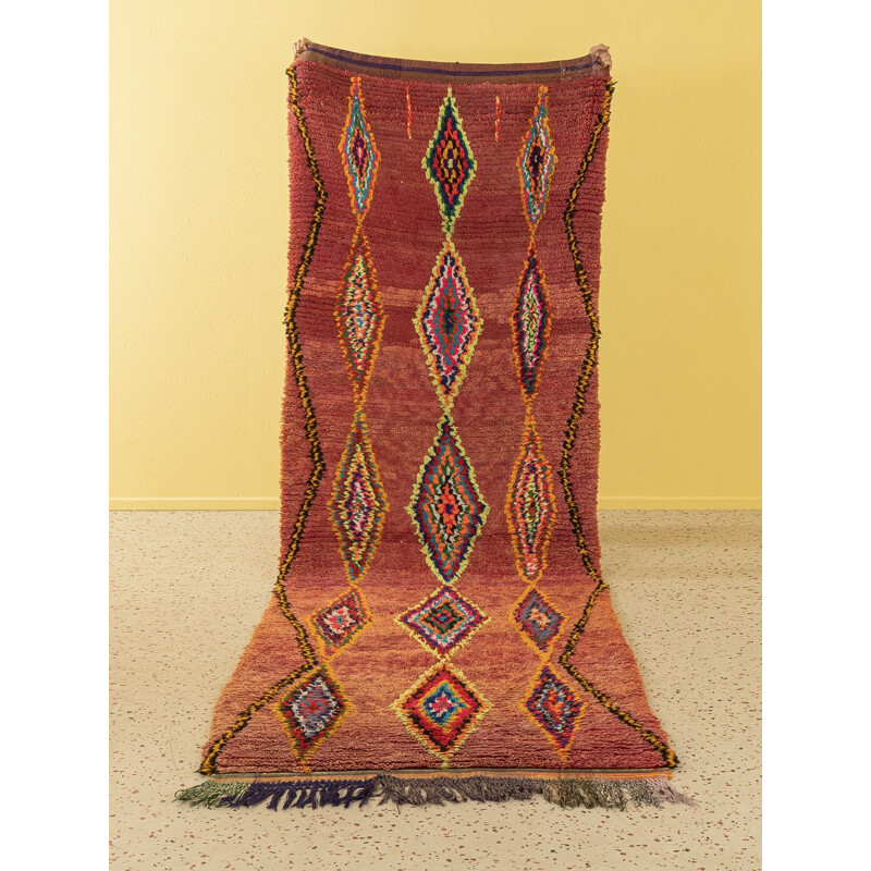 Vintage Berber carpet boujad in wool, Morocco