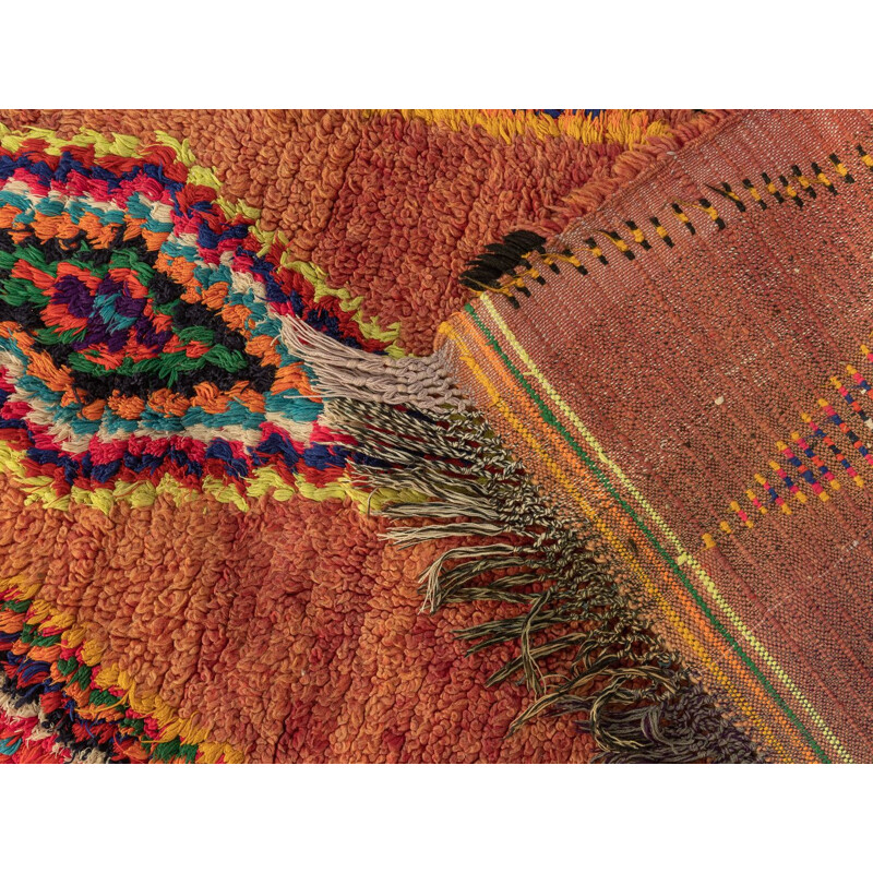 Vintage Berber carpet boujad in wool, Morocco