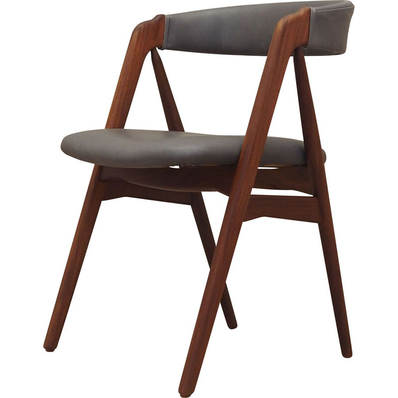 Silla danesa vintage de teca de Th Harlev para Farstrup Møbler, 1960