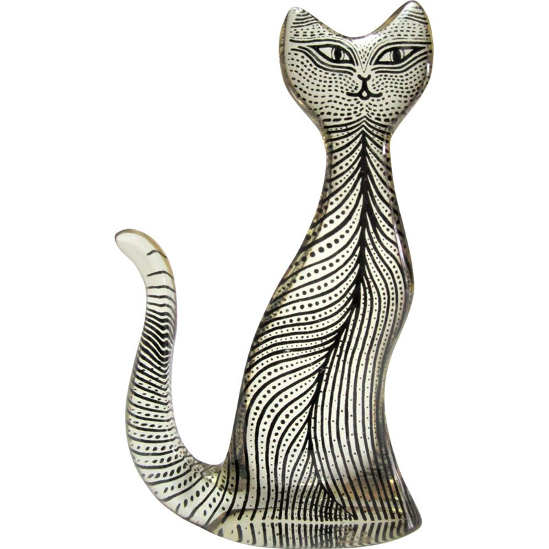 Chat vintage en plexiglas par Abraham Palatnik, 1960-1970