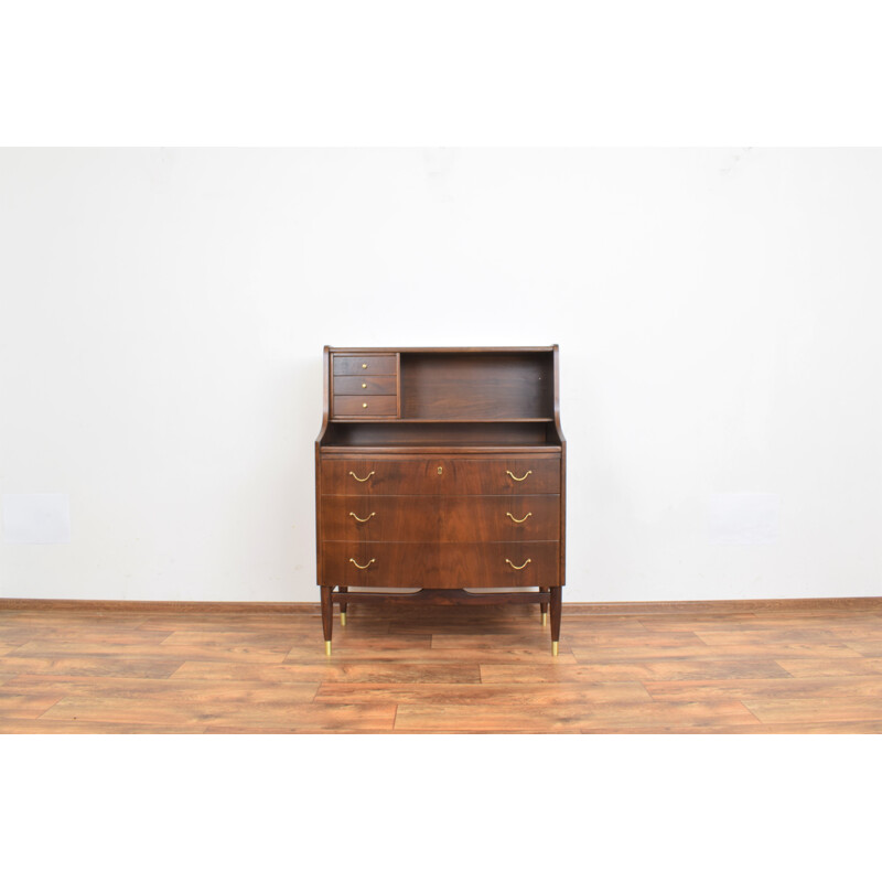 Vintage walnut secretary, Denmark 1960