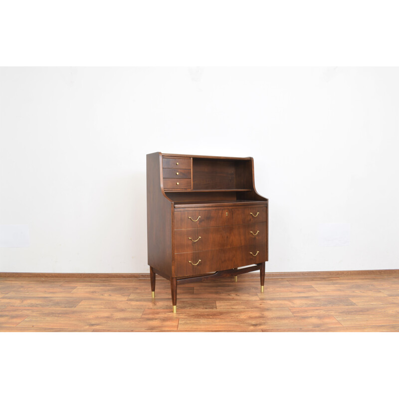 Vintage walnut secretary, Denmark 1960