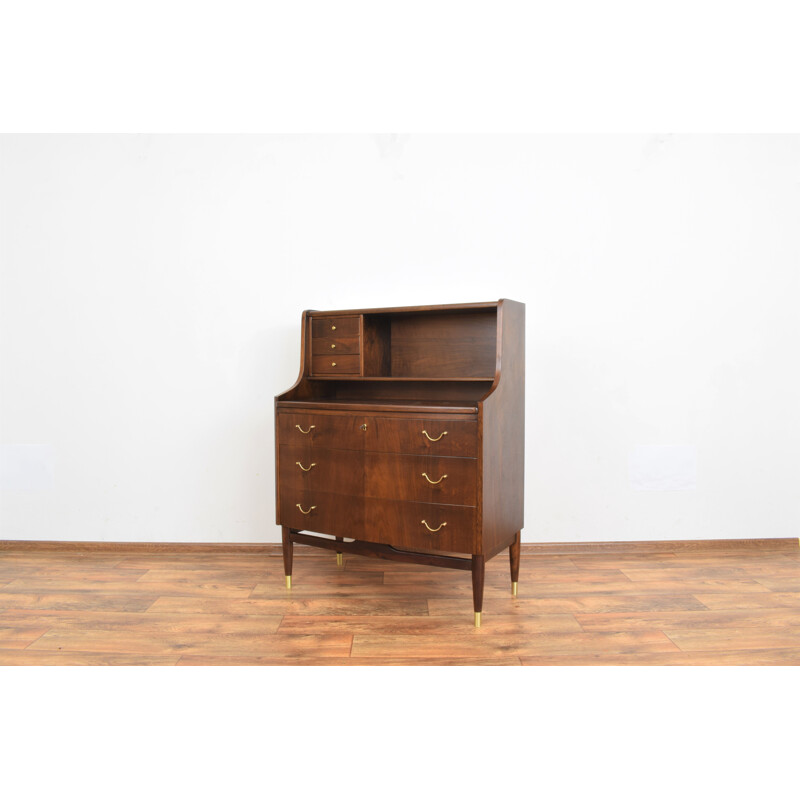 Vintage walnut secretary, Denmark 1960