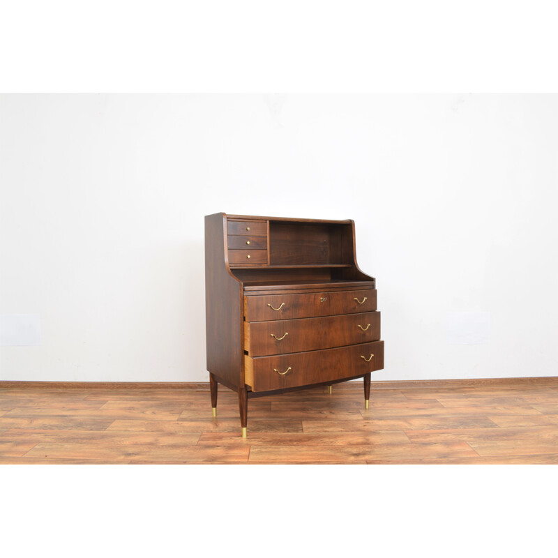 Vintage walnut secretary, Denmark 1960