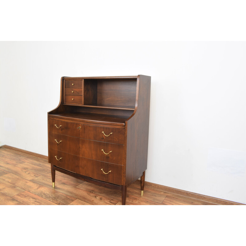 Vintage walnut secretary, Denmark 1960