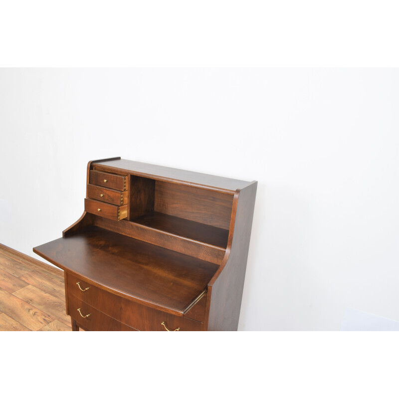 Vintage walnut secretary, Denmark 1960