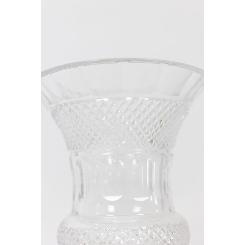 Vase Médicis vintage en cristal taillé