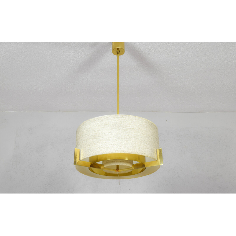 Vintage brass suspension lamp by Kaiser Leuchten, Germany 1960