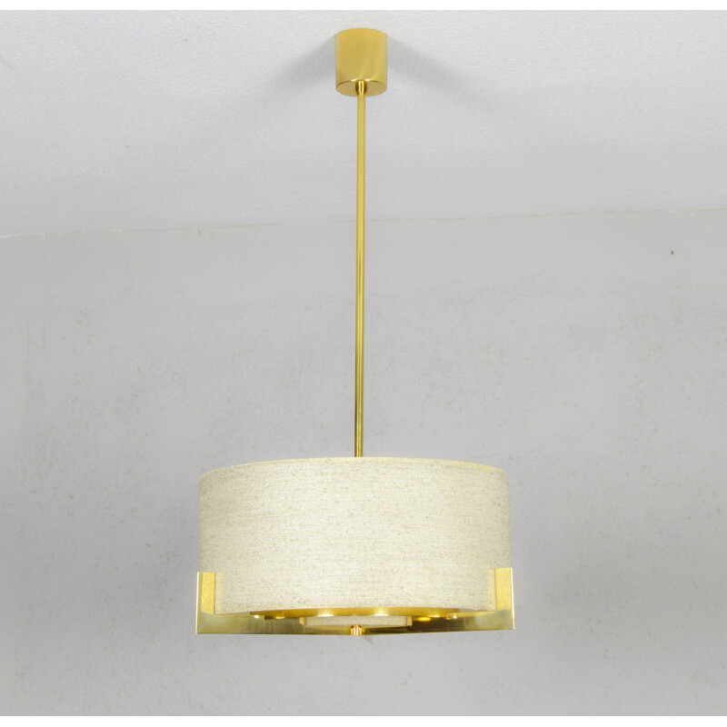 Vintage brass suspension lamp by Kaiser Leuchten, Germany 1960