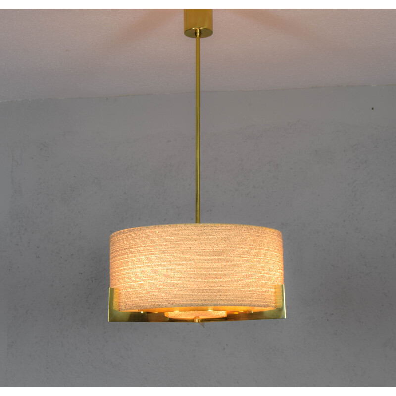 Vintage brass suspension lamp by Kaiser Leuchten, Germany 1960