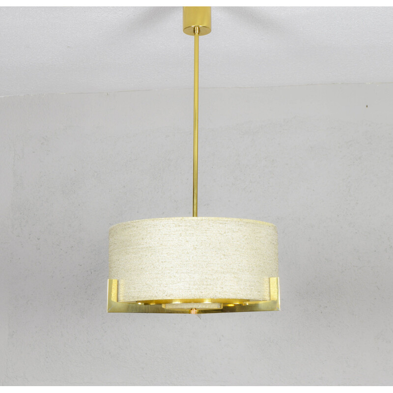 Vintage brass suspension lamp by Kaiser Leuchten, Germany 1960