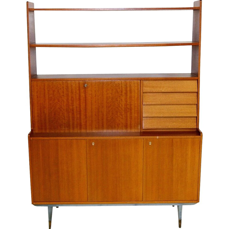 Vintage mahogany secretary by Bränntorps, Sweden 1960