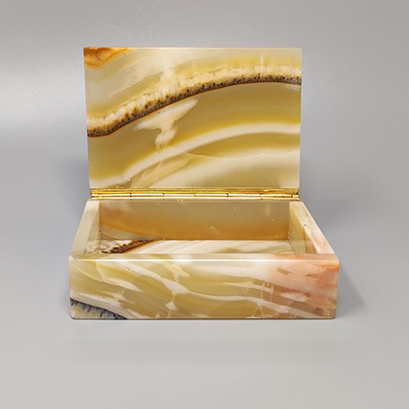 Vintage-Box aus Alabaster, Italien 1960