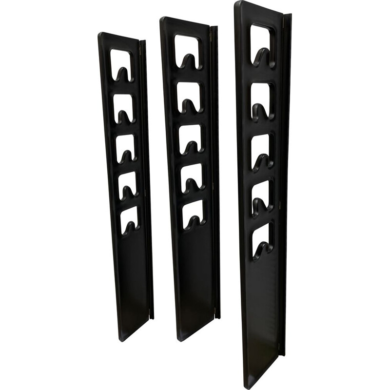 Set of 3 vintage mobile wall coat racks, 1970