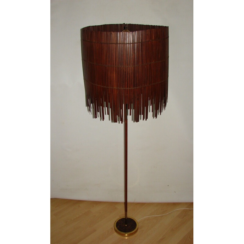 Vintage Deense teakhouten vloerlamp, 1960