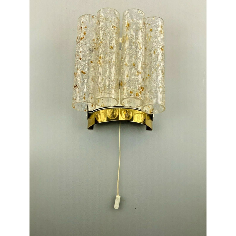 Lampada da parete in ottone vintage di Doria, 1960-1970