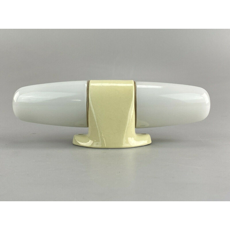 Vintage porcelain wall lamp model 6068 by Wilhelm Wagenfeld for Lindner, 1950s-1960s