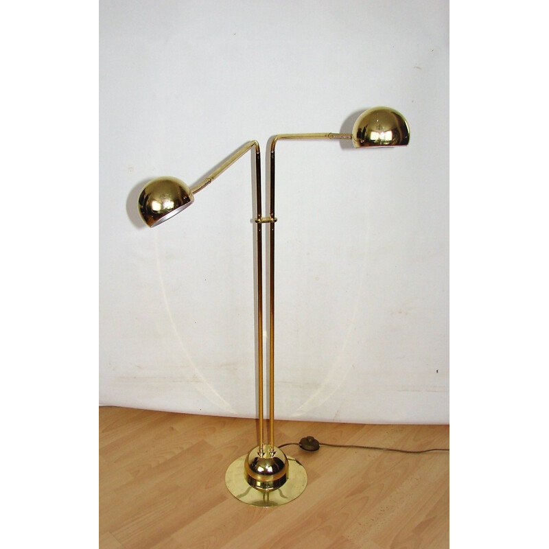 Vintage brass floor lamp by Solken, 1970s