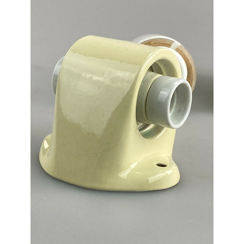 Applique vintage en porcelaine modèle 6068 par Wilhelm Wagenfeld pour Lindner, 1950-1960