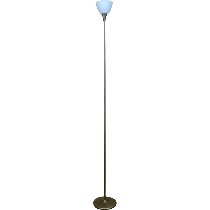 Vintage floor lamp in brass & glass by Hillebrand, 1960-1970s