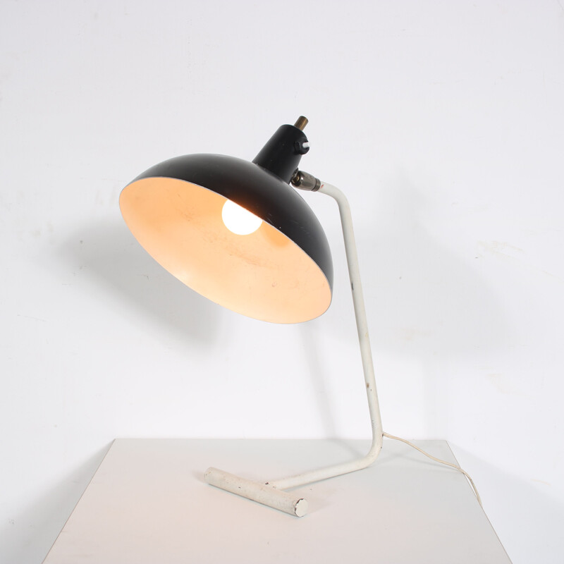 Lampe de bureau vintage en métal laqué par Hoogervorst pour Anvia, Pays-Bas 1950