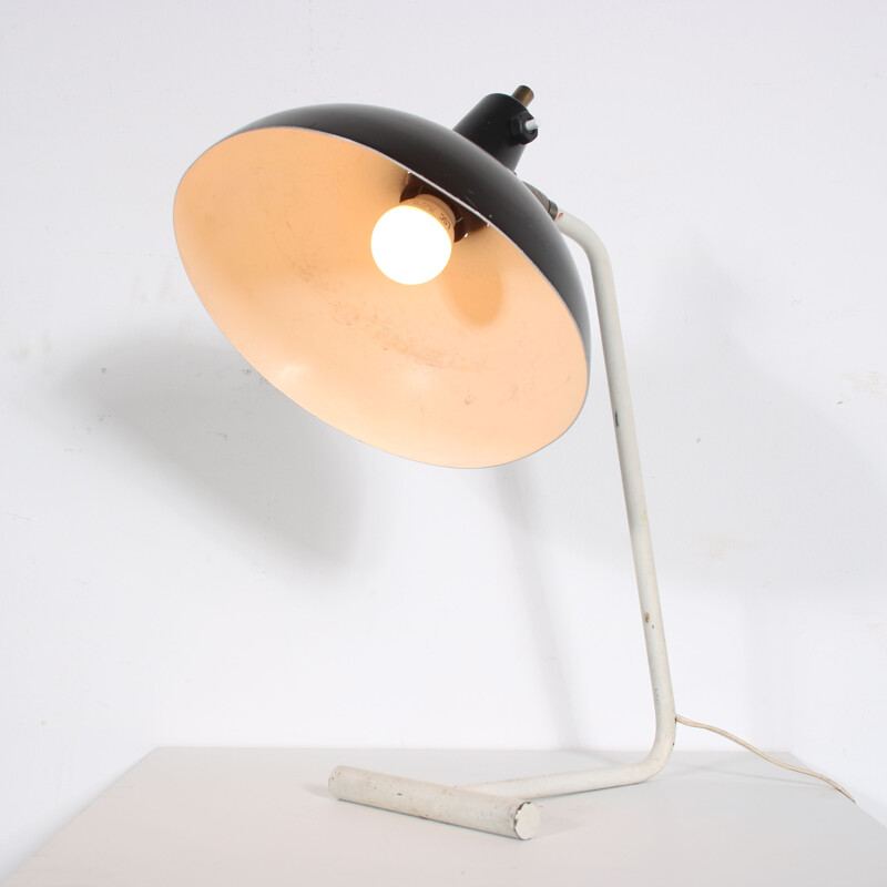Lampe de bureau vintage en métal laqué par Hoogervorst pour Anvia, Pays-Bas 1950