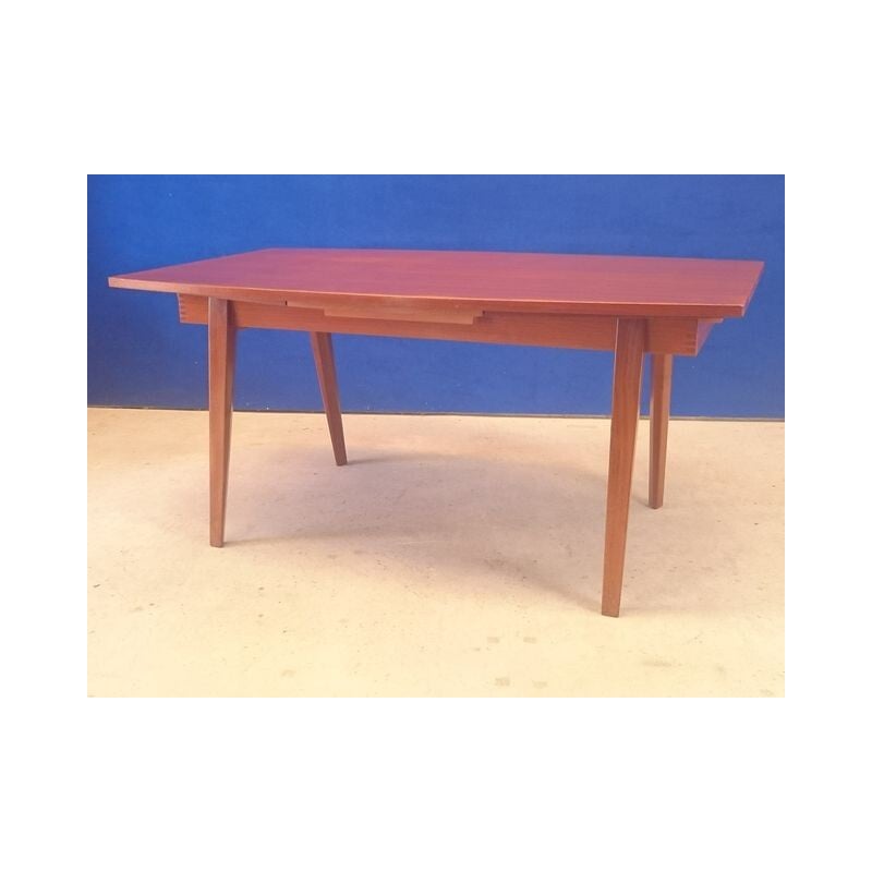 Compass feet dining table, André SORNAY - 1950s