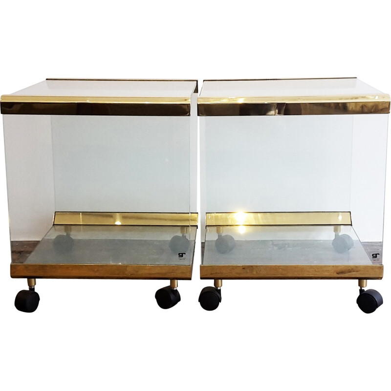 Pair of Italian Galotti and Radice side tables, Pierangelo GALOTTI - 1970s