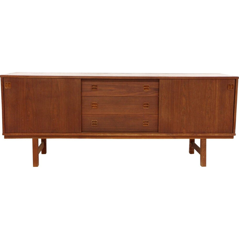 Vintage teak and beech sideboard, Sweden 1960