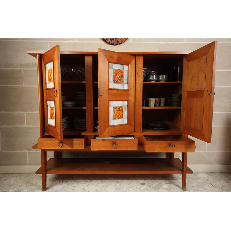 Cherry wood sideboard - 1950s