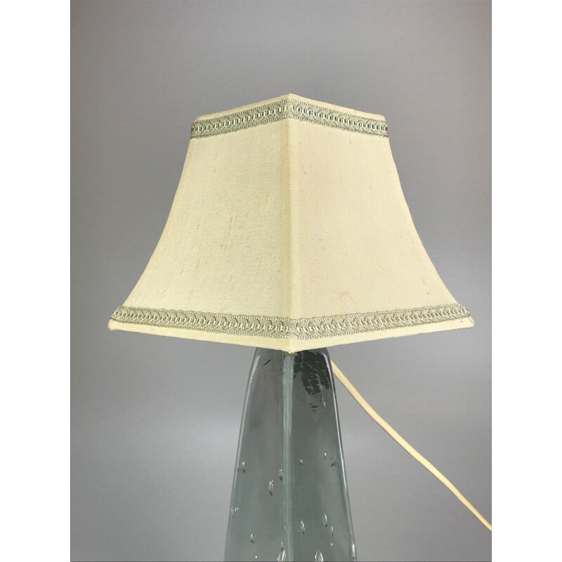 Lampe de table vintage en verre, 1960-1970