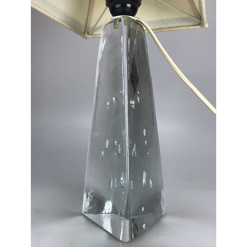 Vintage table lamp in glass, 1960-1970s