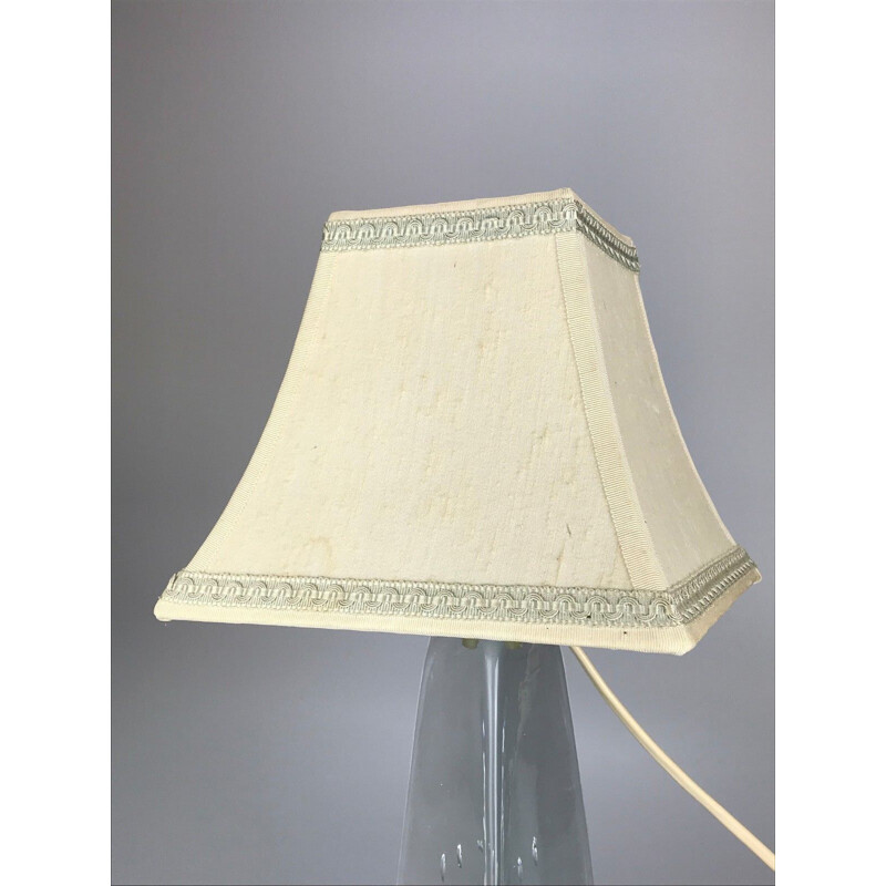Lampe de table vintage en verre, 1960-1970
