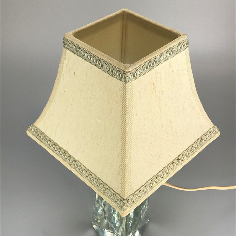 Vintage glazen tafellamp, 1960-1970