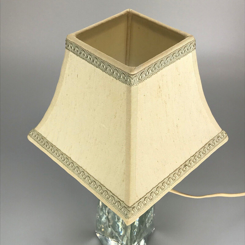 Vintage table lamp in glass, 1960-1970s