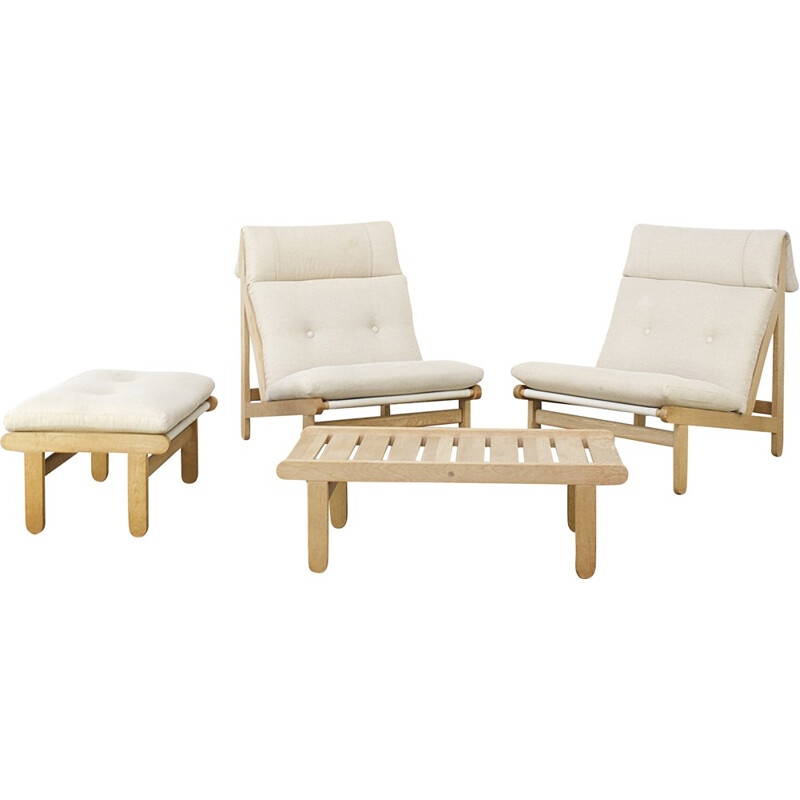 Schiang "A Frame" livingroom set in oak, Bernt PETERSEN - 1960s