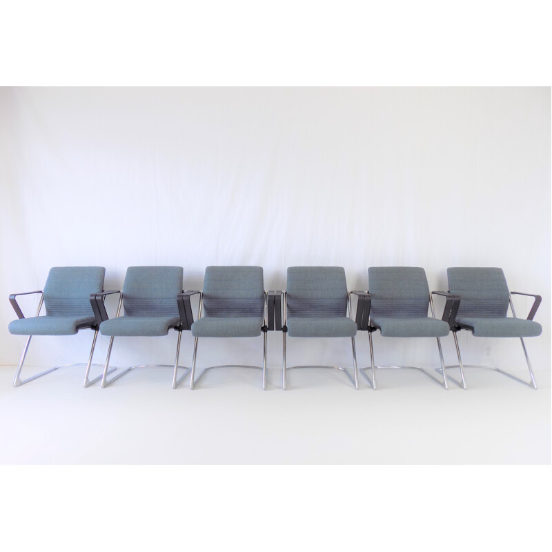 Set of 6 vintage Drabert Z conference dining chairs by Prof. Hans Ullrich Bitsch