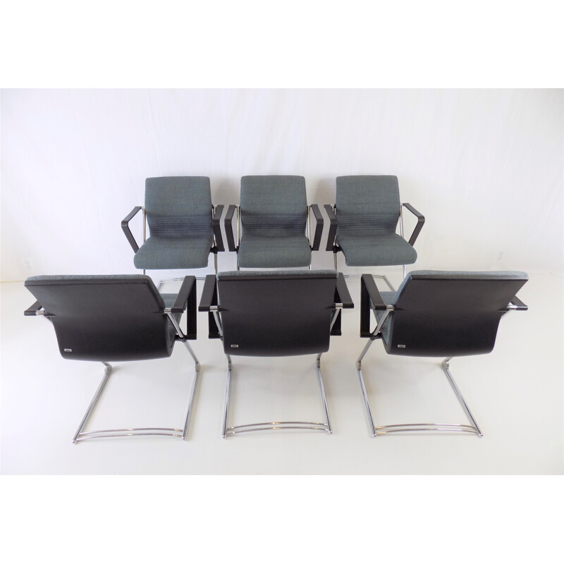 Set of 6 vintage Drabert Z conference dining chairs by Prof. Hans Ullrich Bitsch