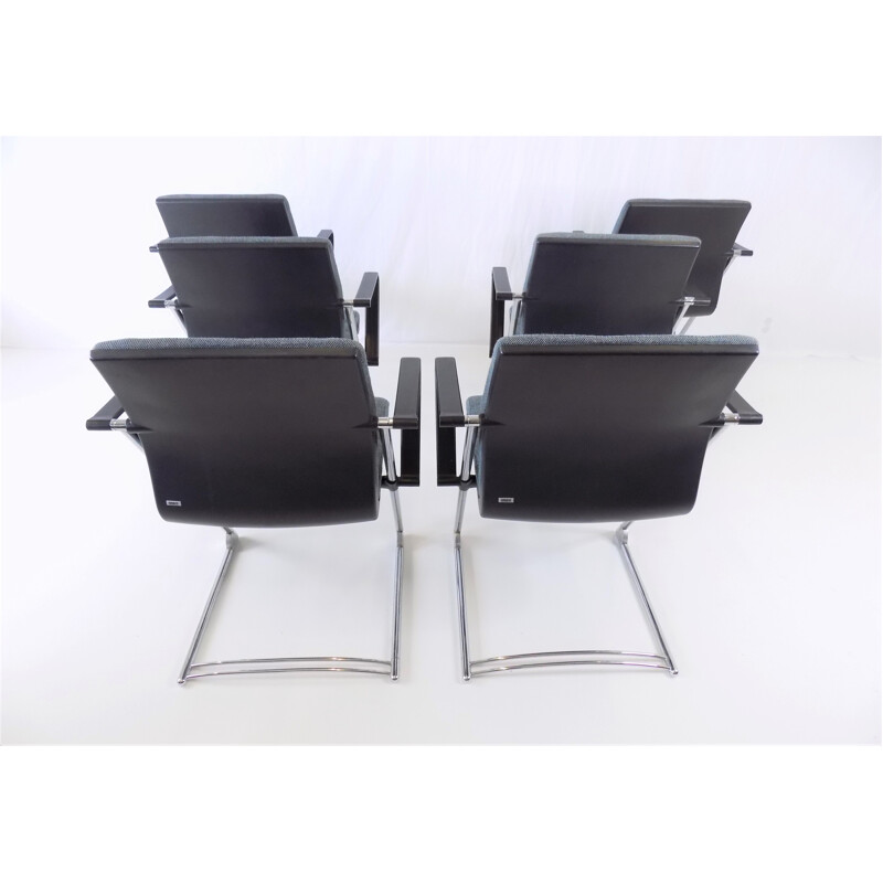 Set of 6 vintage Drabert Z conference dining chairs by Prof. Hans Ullrich Bitsch