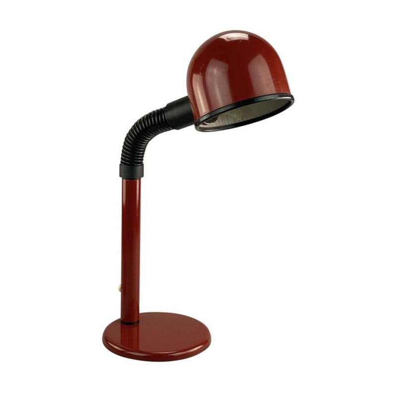 Lampe de table rouge sphérique vintage, 1960-1970