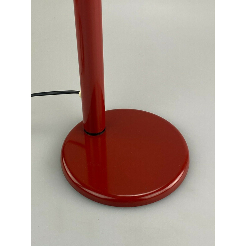 Candeeiro de mesa esférico vermelho vintage, 1960