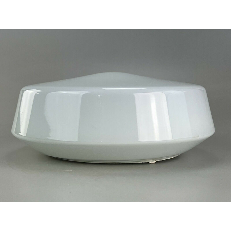 Vintage frosted glass ceiling light by Rzb, 1950