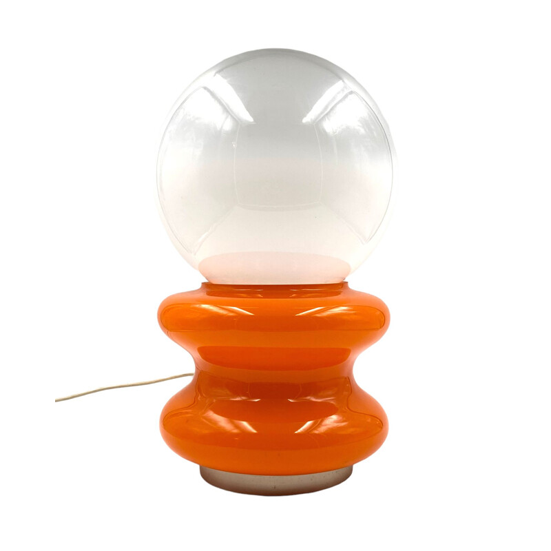 Candeeiro de mesa Murano laranja Vintage por Carlo Nason para Av Mazzega, 1970