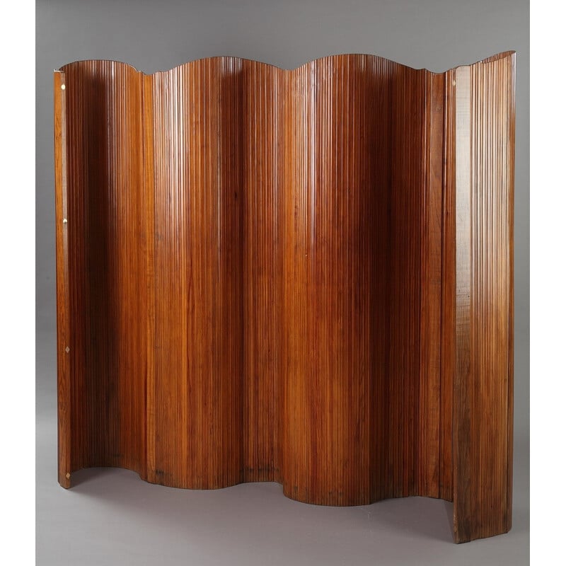 Baumann winding wood screen - 1950s