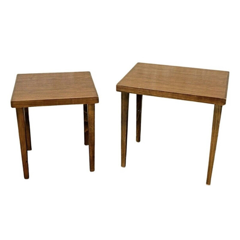 Pair of vintage Danish side tables, 1960-1970s