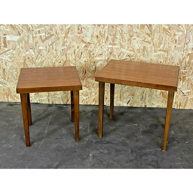 Pair of vintage Danish side tables, 1960-1970s