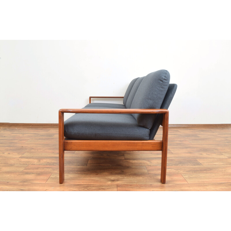 Dänisches Vintage-Sofa aus Teakholz und Stoff, 1970